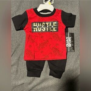 Quad Seven Red and Black Kids Graphic Set